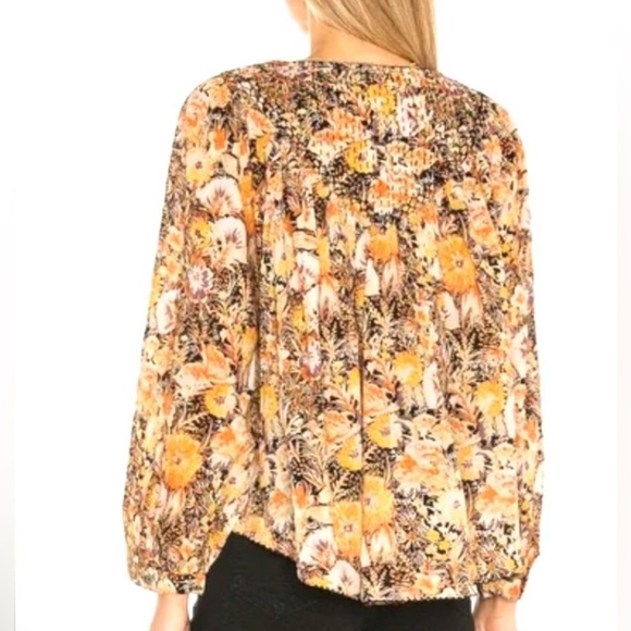 NEW We the Free People Cool Meadow Peasant Blouse Size Medium Yellow NWOT - Picture 2 of 6